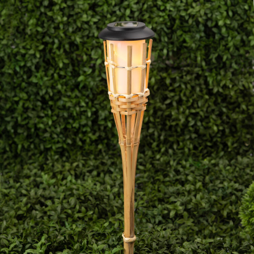 Светильник садовый уличный ERASF22-24 Факел бамбук на солнечных батареях 56 см | Б0053382 | ЭРА