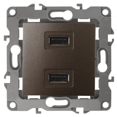 Устройство зарядное USB 12-4110-13 , 5В-2100мА, бронза (6/60/1920) |Б0027498 | ЭРА