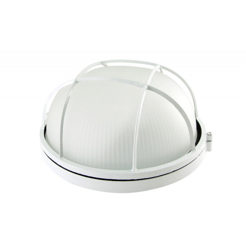 Светильник пылевлагозащищенный под лампу для ЖКХ НПБ 1102 100Вт ЛН E27 IP54 белый круг с решеткой | SQ0303-0026 | TDM