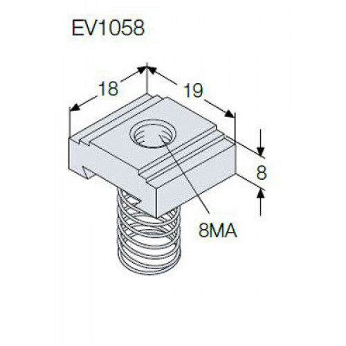 Гайка М8 для EV1050 (100шт) | EV1058 | ABB