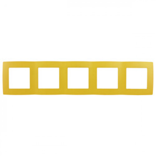 Рамка на 5 постов 12-5005-21 , жёлтый (10/100/1600) |Б0019418 | ЭРА