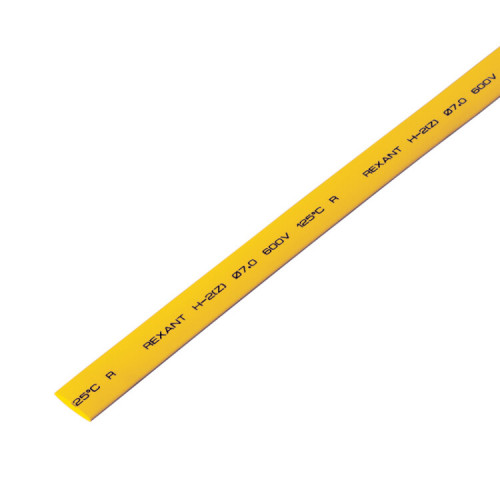 Термоусадка 8,0 / 4,0 мм, желтая (1м) | 20-8002 | REXANT
