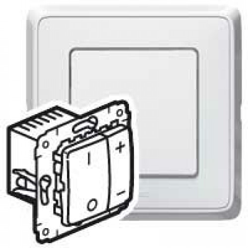 Cariva Белый Светорегулятор нажимной для л/н 500W | 773615 | Legrand