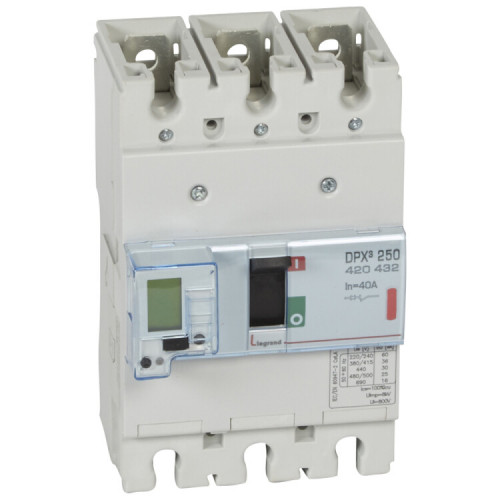 Автоматический выключатель DPX3 250 - эл. расц. с изм. блоком - 36 кА - 400 В~ - 3П - 40 А | 420432 | Legrand
