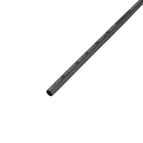 Термоусадочная трубка клеевая 4,0/1,0 мм, (4:1) черная, упаковка 10 шт. по 1 м | 23-4006 | REXANT