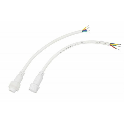 Соединительный кабель (4pin) герметичный (IP67) 4х0.75 мм? 300 V белый | 11-9440 | REXANT
