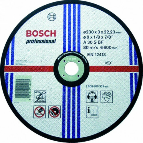 Отрезной круг Expert по металлу 230 x 3мм, прямой | 2608600324 | BOSCH