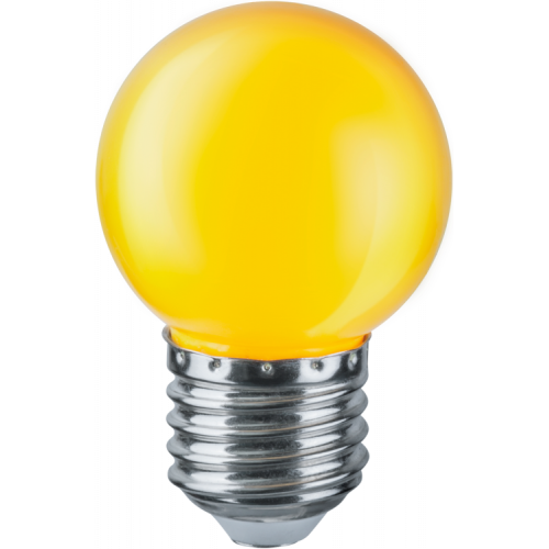 Лампа светодиодная для белт лайта 1Вт Е27 230В желтый NLL-G45-1-230-Y-E27 шарик цветной | 71830 | Navigator