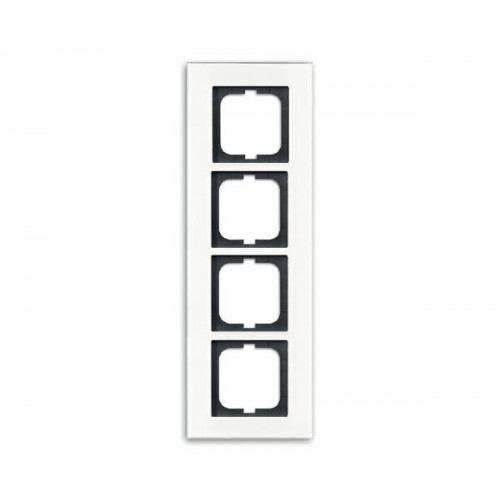 Рамка 4-постовая, серия carat, белое стекло (v.2012) | 1754-0-4445 | 2CKA001754A4445 | ABB