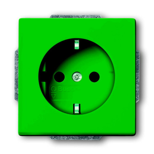 Розетка SCHUKO 16А 250В, со шторками, серия solo/future, цвет зелёный | 2013-0-5323 | 2CKA002013A5323 | ABB