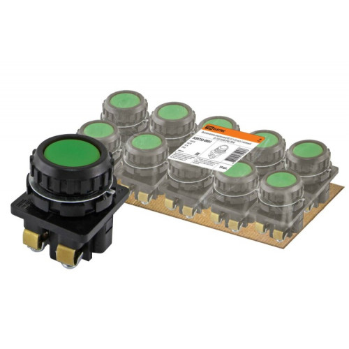 Выключатель кнопочный КЕ 011-У2-исп.1 зеленый 2з 10A 660B IP40 | SQ0753-0001 | TDM