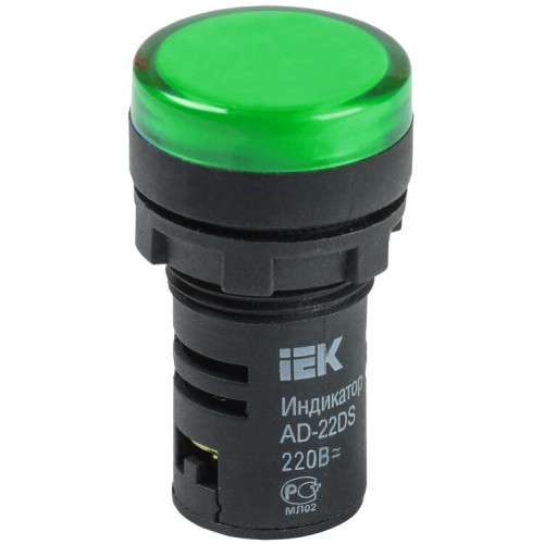 Лампа AD22DS(LED)матрица d22мм зеленый 110В AC/DC | BLS10-ADDS-110-K06 | IEK