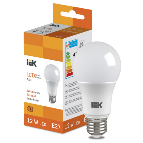 Лампа светодиодная Bulb A60 1140lm 4000K E27 | LL-I-A60-12-230-40-E27 | IEK