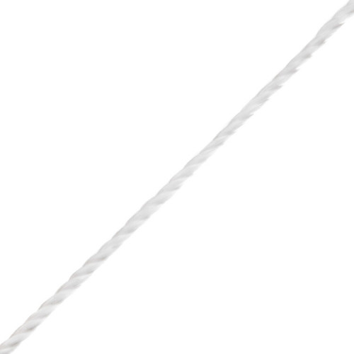 Шнур витой трехрядный ПП 5 мм, белый, 20 м | 139985 | Tech-KREP