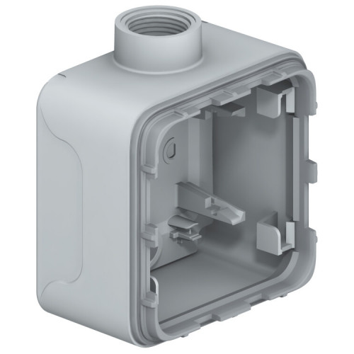 Plexo Серый Коробка 1-ая для наружного монтажа с 1 каб.вводом ISO20 IP55 | 069656 | Legrand