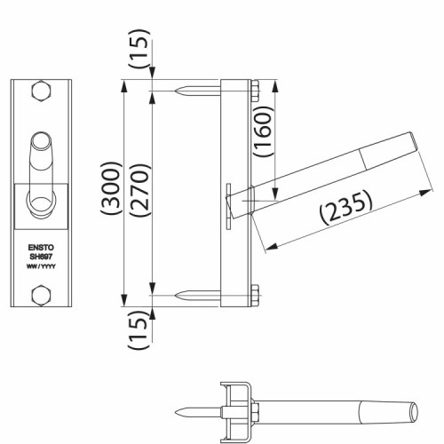 Крепление изолятора типа КИ | SH697R | Ensto