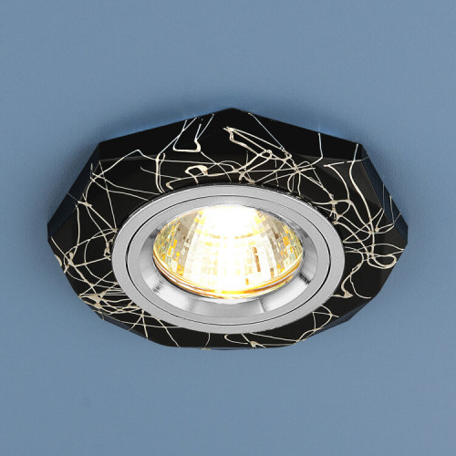 Светильник точечный встраиваемый 2040 MR16 BK/SL черный/серебро | a031540 | Elektrostandard