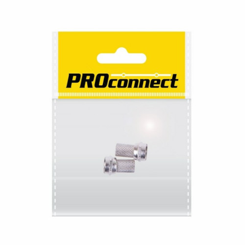 Разъем антенный на кабель, штекер F для кабеля RG-6, (2шт.) (пакет) PROconnect | 05-4003-6-8 | PROconnect
