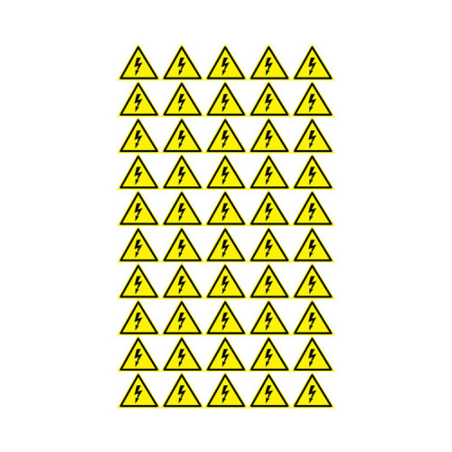 Наклейка знак электробезопасности «Опасность поражения электротоком» 25х25х25 мм 100 шт. | 56-0006-1 | REXANT