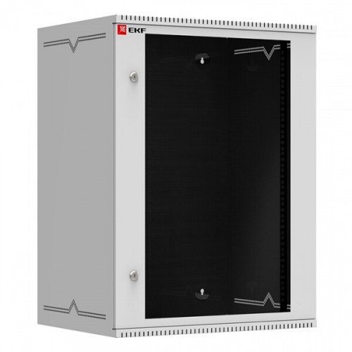 Шкаф телекоммуникационный настенный 15U (600х450) дверь стекло, Astra A серия EKF Basic | ITB15G450 | EKF