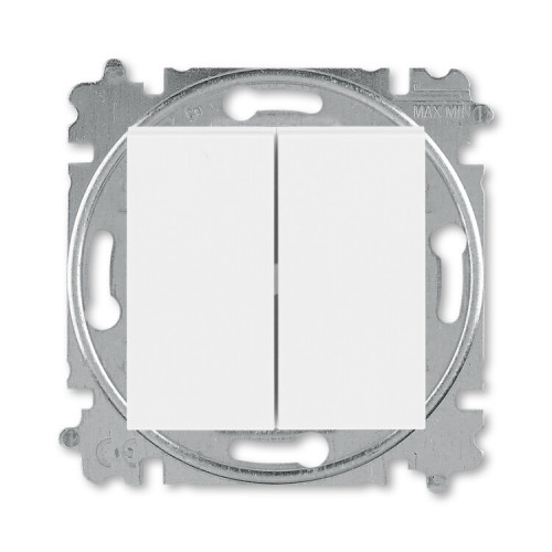 ABB Levit Белый / белый Выключатель кнопочный 2-кл. | 3559H-A87445 03W | 2CHH598745A6003 | ABB