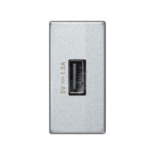 Simon Connect Зарядное устройство USB, К45, узкий модуль, 5 В, 1,5 А, алюминий | K126C-8 | Simon
