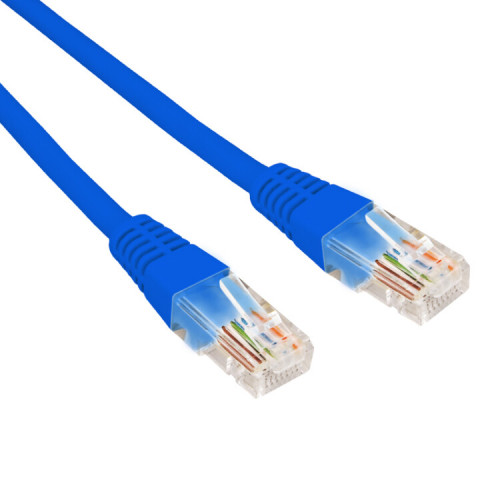 Патч-корд U/UTP, CAT 5e, RJ45-RJ45, 26AWG, LSZH, синий, 5м REXANT | 02-0104-5 | REXANT