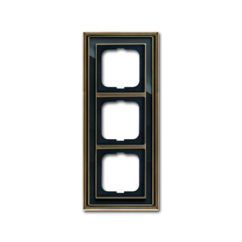 Рамка 3-постовая, серия Династия, Латунь античная, черное стекло | 1754-0-4587 | 2CKA001754A4587 | ABB