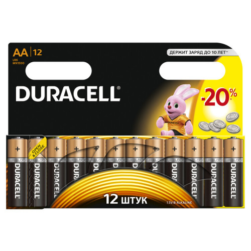 Элемент питания Duracell LR6-12BL BASIC | C0037388 | Duracell
