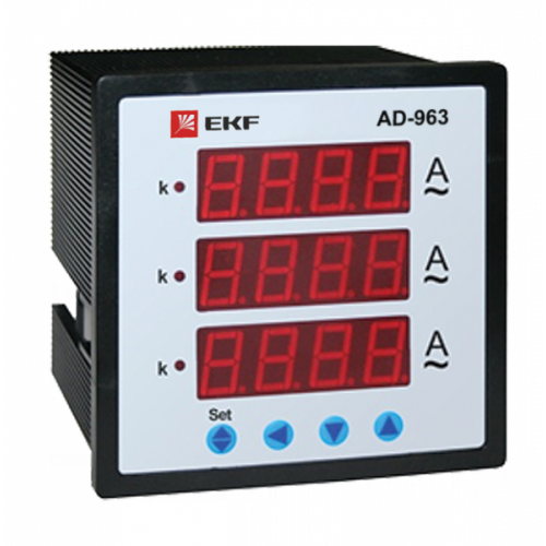 Амперметр AM-D963 цифровой на панель 96х96 трехфазный EKF PROxima | ad-963 | EKF