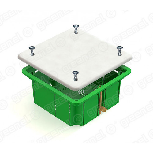 Коробка распределительная с/у 92х92х45мм для полых стен с металлическими зажимами (126шт/уп) | GE41021 | GREENEL