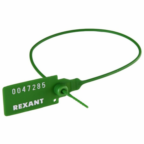 Пломба пластиковая номерная 320 мм зеленая | 07-6133 | REXANT