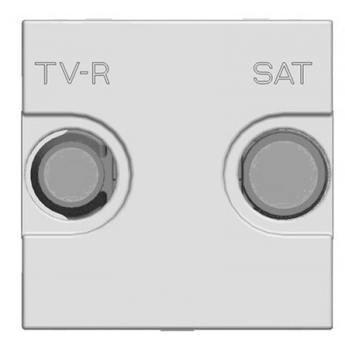 ABB Zenit Серебряный Накладка для TV-R/SAT розетки, (2 мод) | N2250.1 PL | 2CLA225010N1301 | ABB