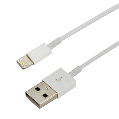 USB кабель для iPhone 5/6/7 моделей шнур 1 м белый | 18-1121 | REXANT