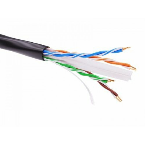 Информационный кабель неэкранированый U/UTP 4х2 CAT6A, PE, чёрный | RN6AUUPE5BK | DKC