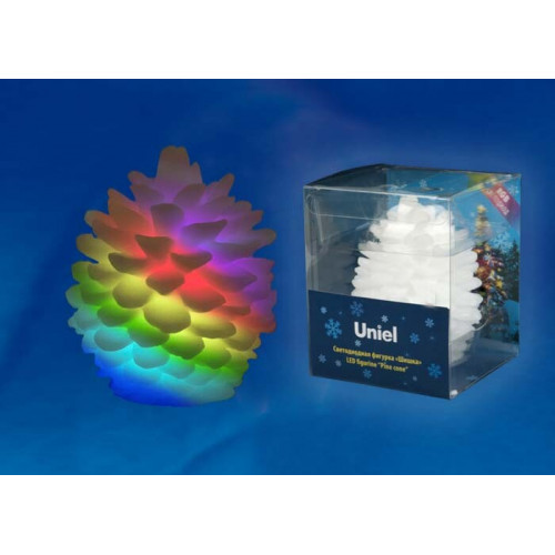 Фигура светодиодная на батарейке «Шишка» ULD-F004 RGB PINE CONE 6,5*8 см. RGB свет. IP20 | UL-00001443 | Uniel