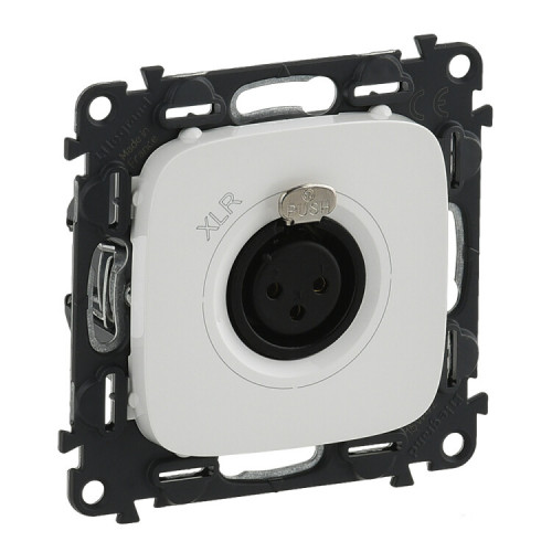 Valena ALLURE Белый Аудиорозетка с 3-контактным гнездом XLR (с лицевой панелью) | 754735 | Legrand