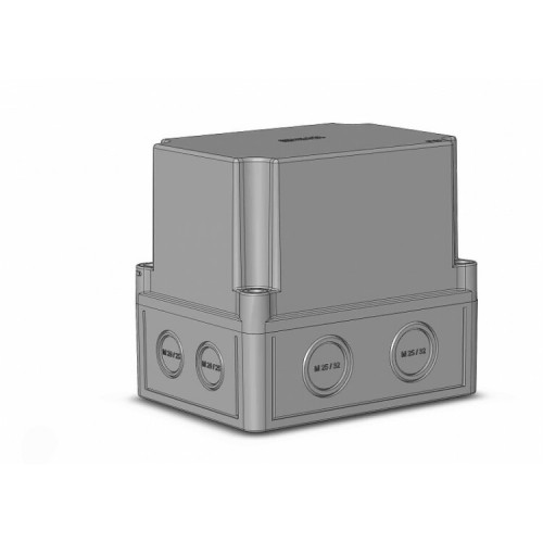 Коробка 150х110х138 АБС-пластик,светло-серый цвет корпуса и крышки,крышка высокая,DIN-рейка РП1 | КР2801-613 | HEGEL