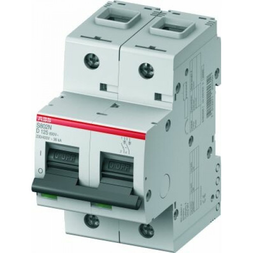 Выключатель автоматический двухполюсный S802N 10А D 36кА (S802N D10) | 2CCS892001R0101 | ABB