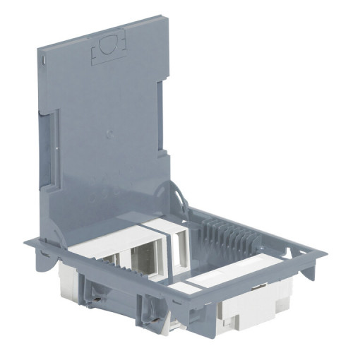 Напольная коробка с глубиной 65 мм - неукомплектованная - 4х2 модуля + 2х1 модуль - под покрытие | 089621 | Legrand