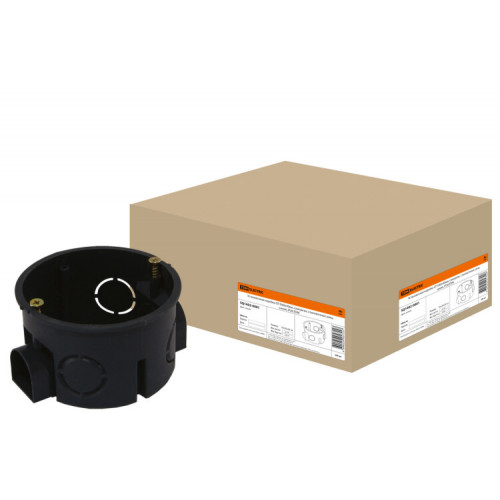 Коробка установочная 60х40 с ушами с саморезами | SQ1402-0001 | TDM
