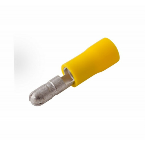 Разъем штекерный изолированный штекер 5 мм 4-6 мм? (РШи-п 6.0-5/РшИп5.5-4) желтый | 08-0531 | REXANT