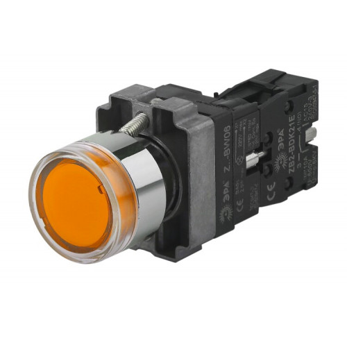 Кнопка управления LAY5-BW3561 с подсветкой желтый 1з (20/200/5000) | Б0045662 | ЭРА