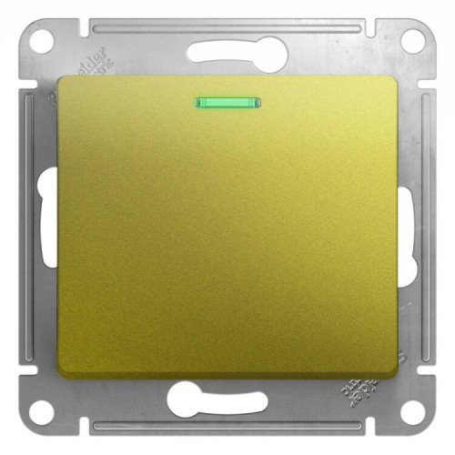 Glossa Фисташковый Выключатель 1-клавишный с подсветкой, сх.1а, 10AX | GSL001013 | SE