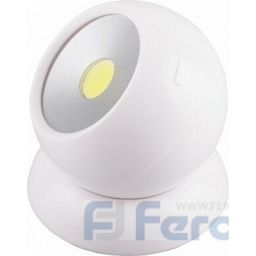Светодиодный поворотный светильник FN1209 1LED 3W 100Lm, 75*80мм, белый | 23380 | FERON