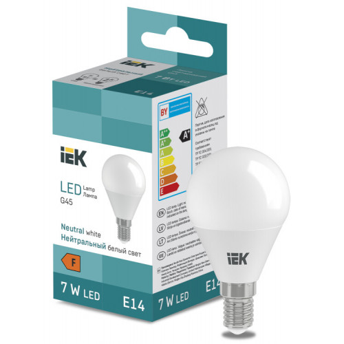 Лампа светодиодная Globe G45 600lm 4000K E14 | LL-I-G45-7-230-40-E14 | IEK