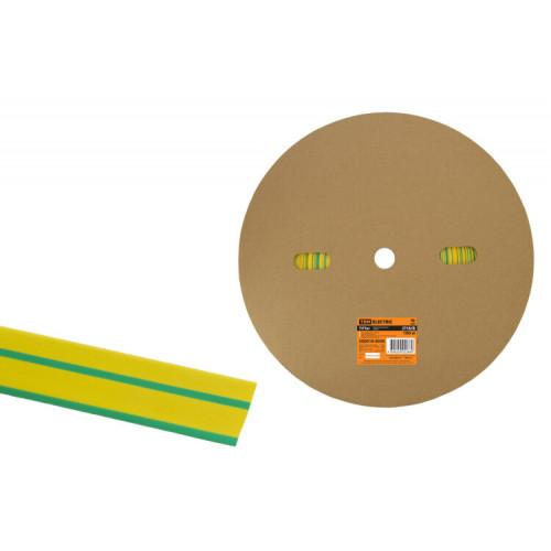 Термоусаживаемая трубка ТУТнг 16/8 желто-зеленая (100 м/ролл) | SQ0518-0038 | TDM