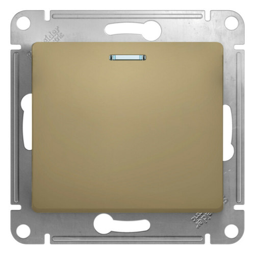 Glossa Титан Выключатель 1-клавишный с подсветкой, сх.1а, 10АХ | GSL000413 | Schneider Electric