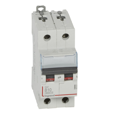 Выключатель автоматический двухполюсный DX3 6000 10А B 10кА | 407507 | Legrand
