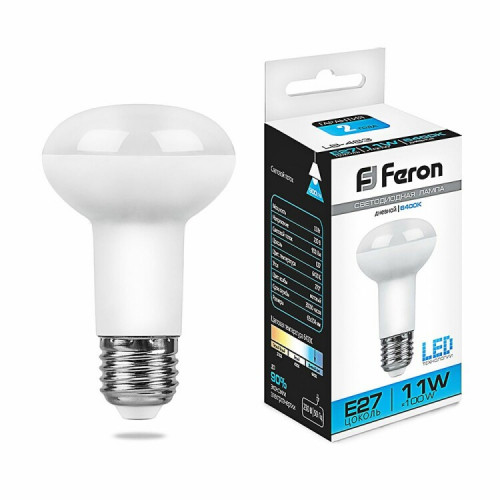 Лампа светодиодная рефлектор LB-463 (11W) 230V E27 6400K R63 | 25512 | FERON